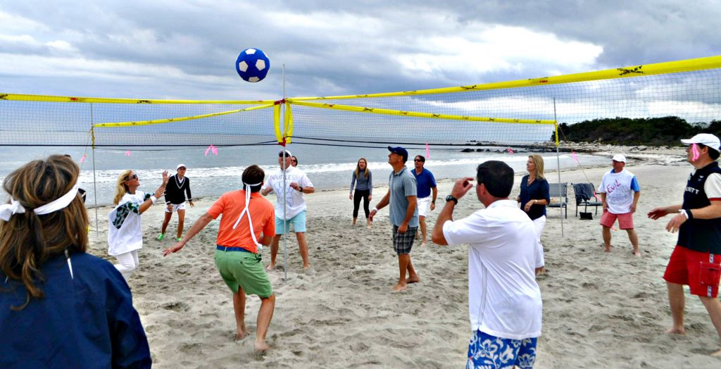 Venture Up YPO Beach Team Building 4 way Volleyball Olympics
