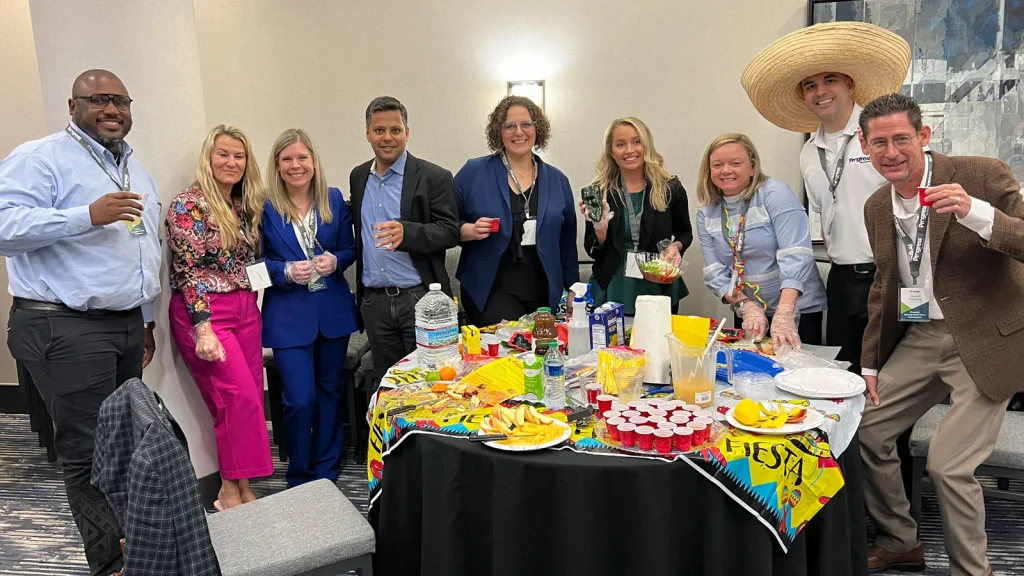 Venture Up Salsa Mania team building event in Charlotte.