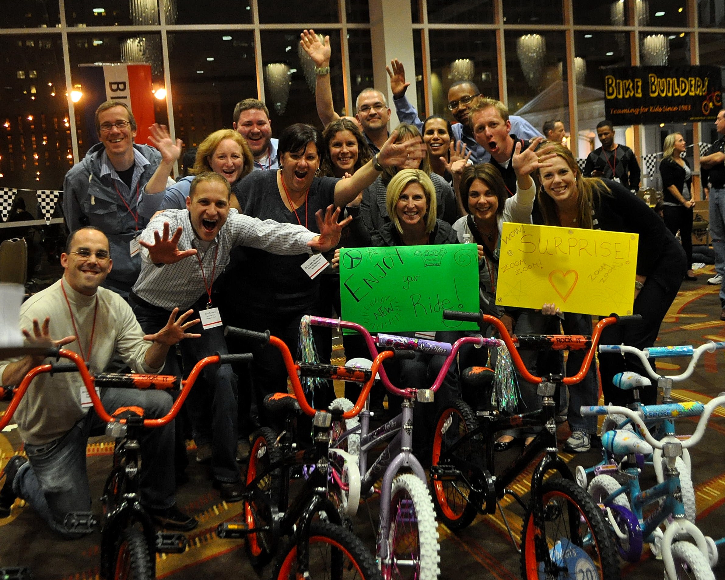 Venture Up charity bike building CSR