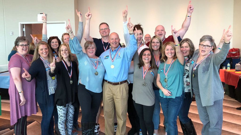 Venture Up Technicolor Transport team building event in Charlotte.