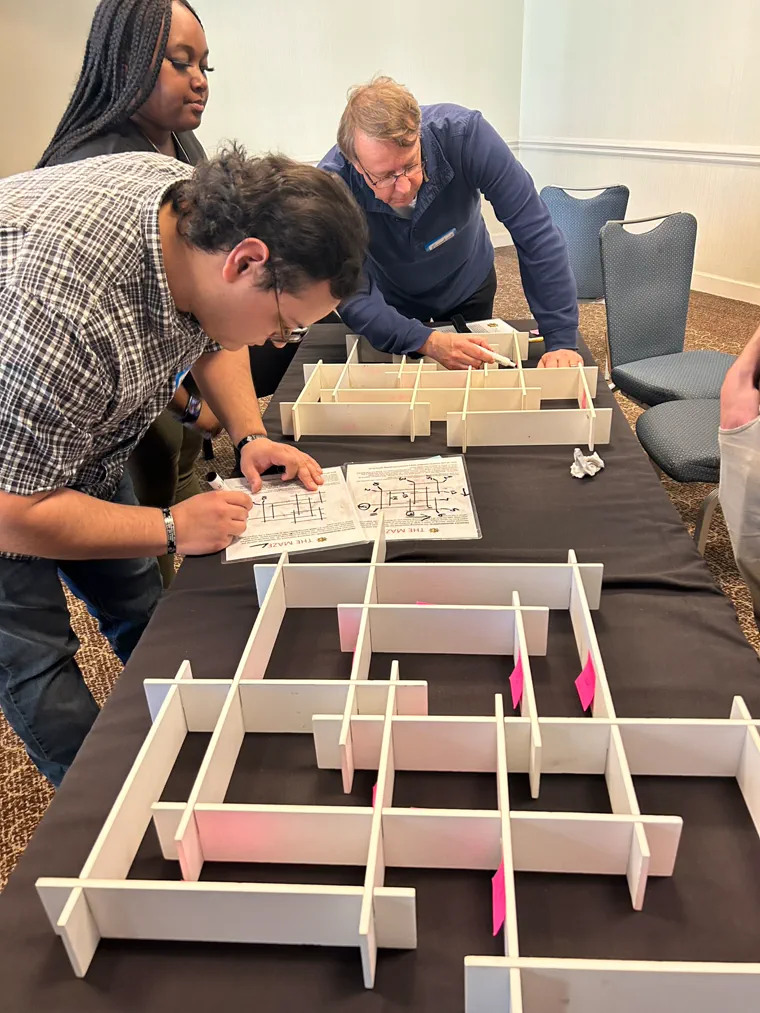 Team solving Project 15 / The Maze in Raleigh