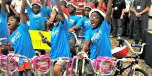 Venture Up CSR Bike Building For charity and donation